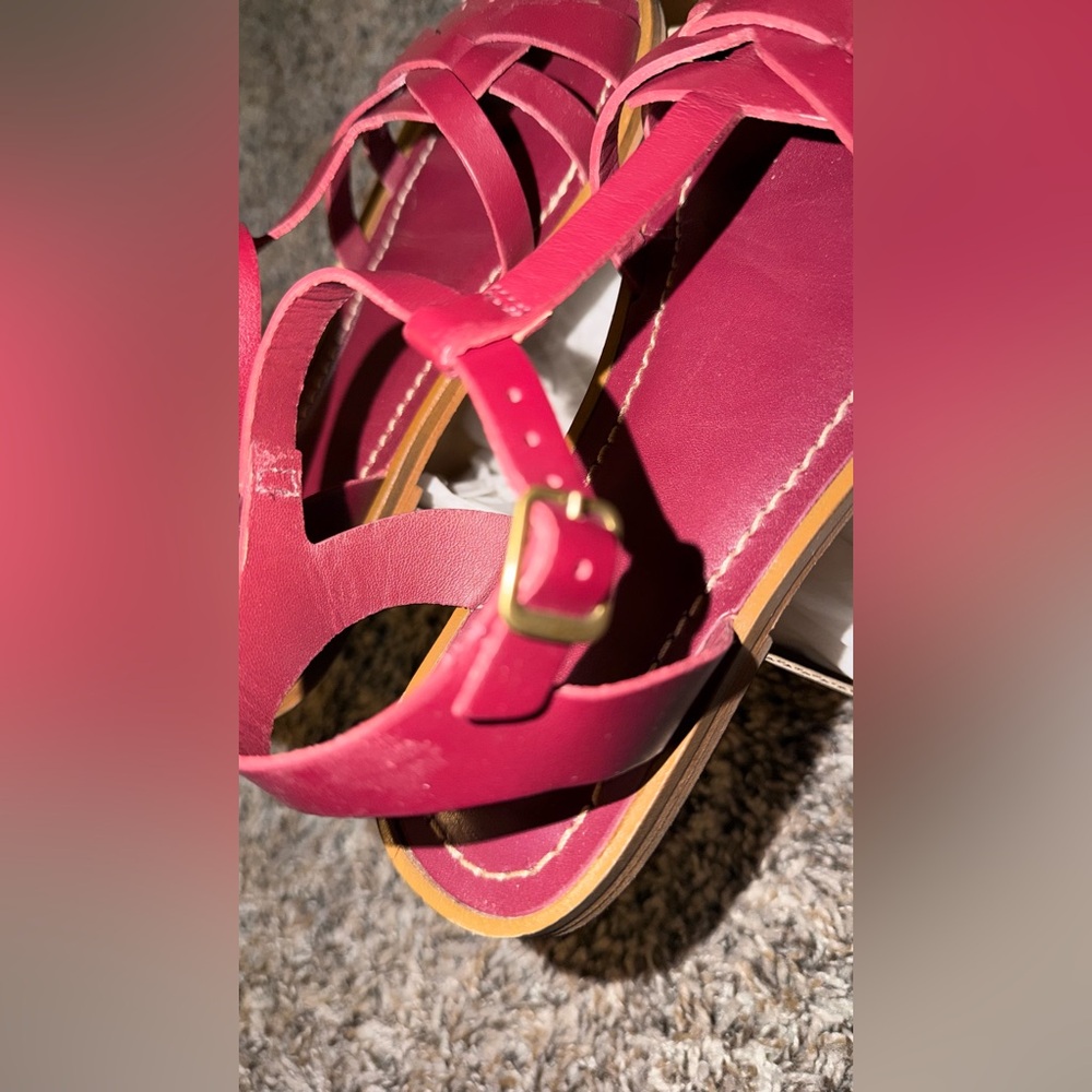 ZARA GIRLS Leather Fisherman Sandals LIMITED EDITION Size Girls 2.5 - Picture 10 of 12